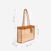 Túi Tote Chữ Nhật Vải Dệt Abaca Phối Da Microfiber - ĐIỀN