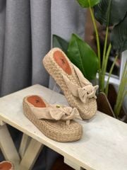 CÔ ÚT - Dép Kẹp Cói Quai Nơ 5cm