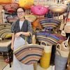 Túi Cói Abaca Big Size Đi Biển Nhiều Màu - RAINBOW