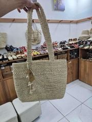 Túi Móc Tay Sợi Cọ Raffia Cao Cấp - CAM LÂM 30