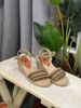 Sandal Cói Đế Xuồng Quai Ngang Thổ Cẩm 8cm - HOÀNG QUYÊN THỔ CẨM 6