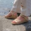 Sandal 2 Dây Quai Ngang Đế Cói 4cm - AQUA