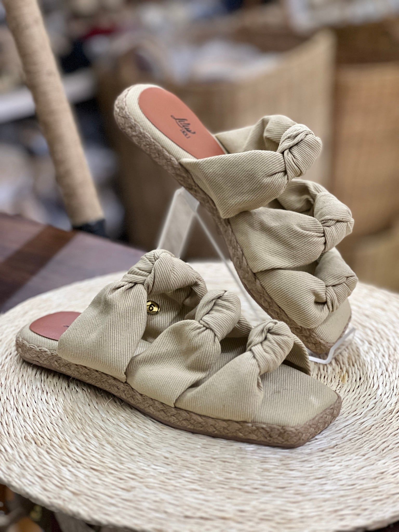 Dép Cói Ba Quai Nơ 2cm - BABY