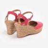 Đế Xuồng Cói Gót Mảnh Phối Vải Hemp 8cm - BAN MAI