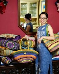 Túi Cói Abaca Big Size Đi Biển Nhiều Màu - RAINBOW