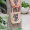 Túi Cói Hộp Trụ Tròn Thêu Tranh Raffia - BESTIES