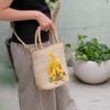 Túi Cói Hộp Trụ Tròn Thêu Tranh Raffia - BESTIES