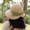 Nón Cói Raffia Chóp Tròn Dạng Nửa Vành Lưỡi Trai 8cm - BO SAU
