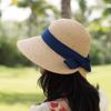 Nón Cói Raffia Chóp Tròn Dạng Nửa Vành Lưỡi Trai 8cm - BO SAU