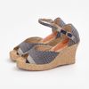 Giày Cói Kín Gót Mảnh Vải Thổ Cẩm 8cm - BONJOUR