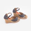Giày Cói Kín Gót Mảnh Vải Thổ Cẩm 8cm - BONJOUR
