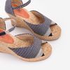 Giày Cói Kín Gót Mảnh Vải Thổ Cẩm 8cm - BONJOUR