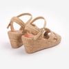 Sandal Cói Đế Xuồng Đan 2 Quai Ngang 6cm - CẨM VÂN