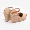 Cao Gót Cói Đế Xuồng Phối Da 8cm - CHOCOLATE