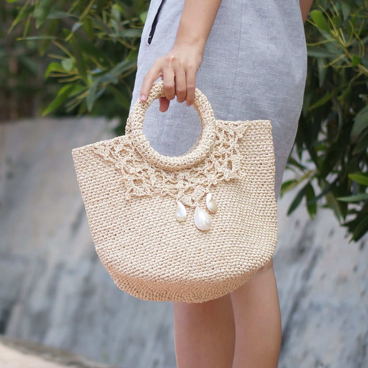 Túi Cói Sợi Cọ Raffia Cao Cấp - CROWN
