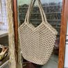 Túi Tote Cói Abaca Đan Lưới  - ĐỒNG TIỀN