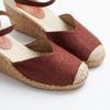 Đế Xuồng Cói Phối Vải Hemp Kín Mũi Quai Gài 6cm - DỆT MÂY