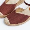 Đế Xuồng Cói Phối Vải Hemp Kín Mũi Quai Gài 6cm - DỆT MÂY
