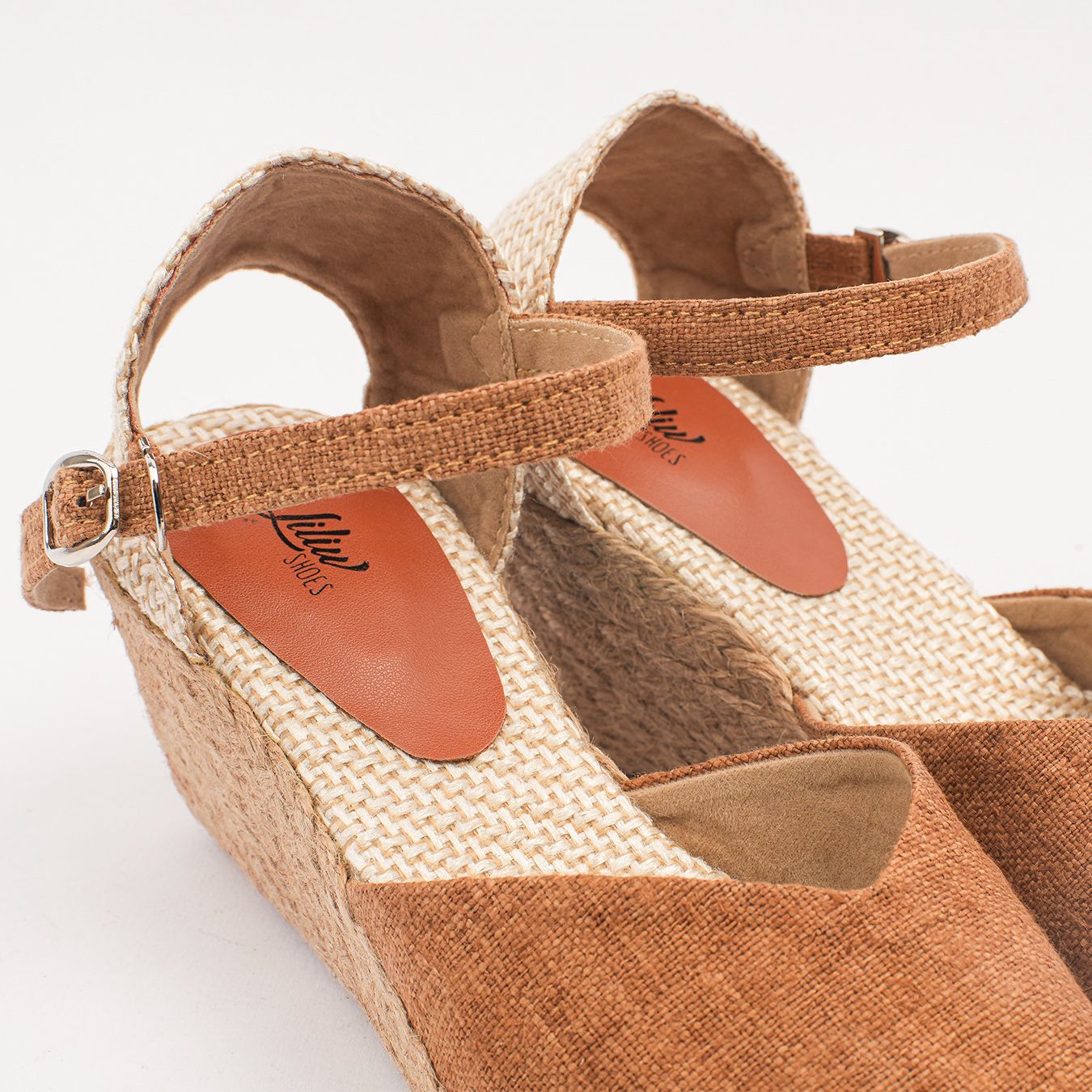 Đế Xuồng Cói Phối Vải Hemp Kín Mũi Quai Gài 6cm - DỆT MÂY