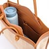 Túi Tote Chữ Nhật Vải Dệt Abaca Phối Da Microfiber - ĐIỀN