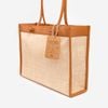 Túi Tote Chữ Nhật Vải Dệt Abaca Phối Da Microfiber - ĐIỀN