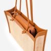 Túi Tote Chữ Nhật Vải Dệt Abaca Phối Da Microfiber - ĐIỀN
