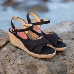 Sandal Quai Chữ X Đế Xuồng Cói 5cm - HOÀI ANH 5