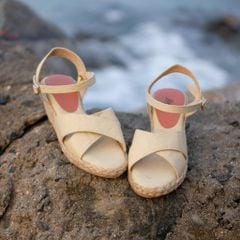 Sandal Quai Chữ X Đế Xuồng Cói 5cm - HOÀI ANH 5