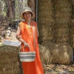 Túi Cói Abaca Hình Hộp Chữ Nhật Hoạ Tiết Sọc Đen - ZEBRA