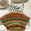 Túi Cói Abaca Big Size Đi Biển Nhiều Màu - RAINBOW