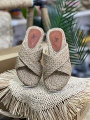 Dép Cói Bệt Quai Chữ X Mùa Hè 2cm