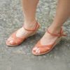 Sandal Cói Đế Xuồng Quai Đan Chéo 8cm - HOA THỊ