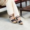 Sandal Cói Đế Xuồng Quai Ngang 9cm - HOÀNG QUYÊN