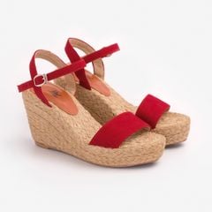 Sandal Cói Đế Xuồng Quai Ngang 9cm - HOÀNG QUYÊN