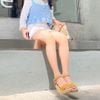 Sandal Cói Đế Xuồng Quai Ngang 9cm - HOÀNG QUYÊN