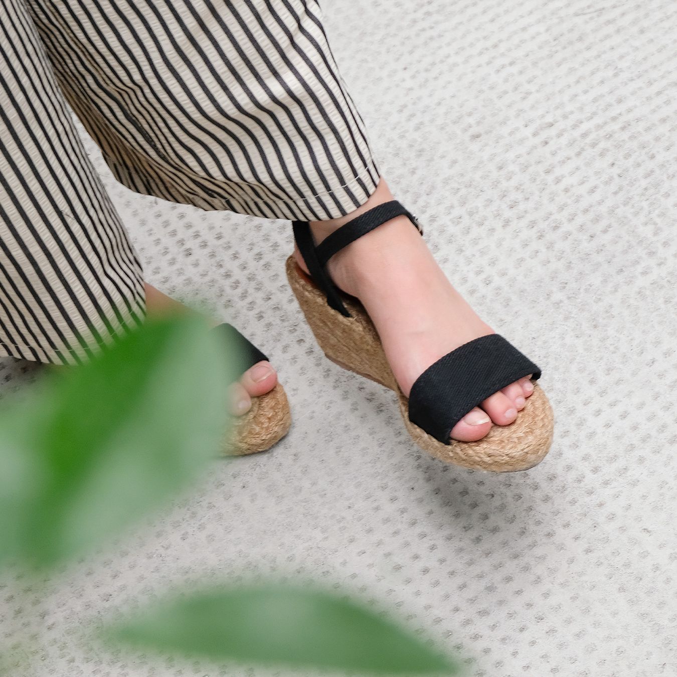 Sandal Cói Đế Xuồng Quai Ngang 6cm - HOÀNG QUYÊN