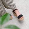 Sandal Cói Đế Xuồng Quai Ngang 6cm - HOÀNG QUYÊN