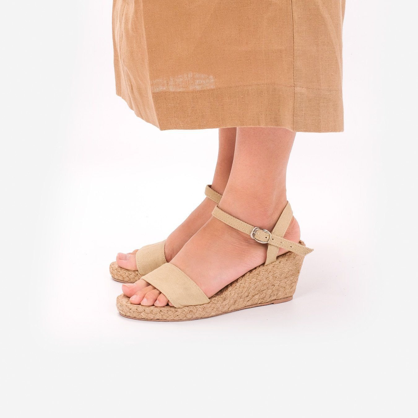 Sandal Cói Đế Xuồng Quai Ngang 6cm - HOÀNG QUYÊN