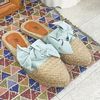 Dép Cói Sục Kín Mũi Phối Nơ Chéo 2cm - VỀ BỜ