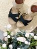 Sandal Cói Đế Xuồng Quai Chữ X Phối Quai Thun 10cm - VÂN GIANG