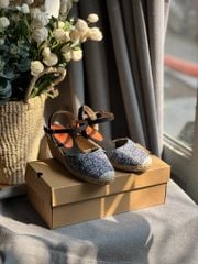 Cao Gót Kín Mũi Chữ V Quai Gài Thổ Cẩm 6cm - TIÊN ĐÀO