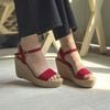 Sandal Cói Đế Xuồng Quai Ngang 9cm - HOÀNG QUYÊN