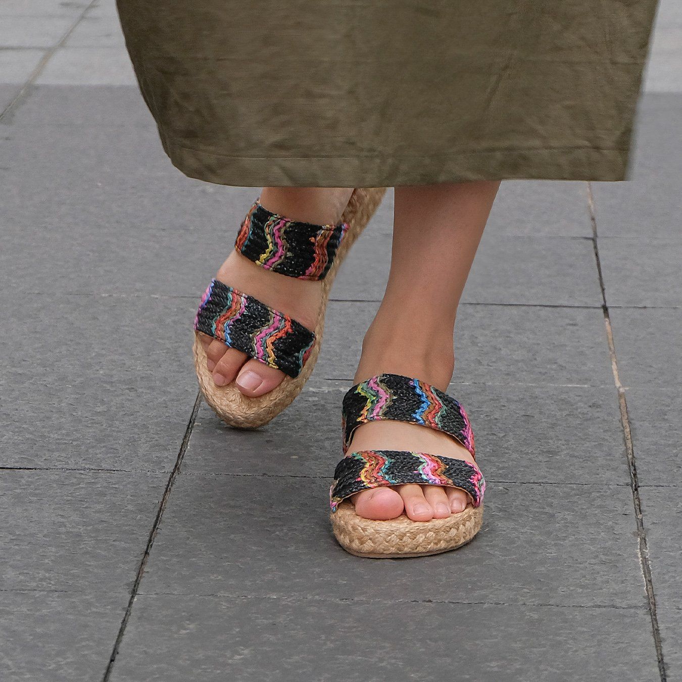 Dép Cói Hai Quai Ngang Liliw Shoes x Limloop 2cm - LILIM 2