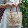 Túi Cói Abaca Hình Chữ Nhật Quai Da Móc Họa Tiết - MACRAME 6