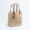 Túi Cói Abaca Hình Chữ Nhật Quai Da Móc Họa Tiết - MACRAME 6