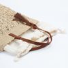 Túi Cói Abaca Hình Chữ Nhật Quai Da Móc Họa Tiết - MACRAME 6
