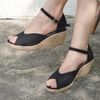 Cao Gót Cói Hở Mũi Quai Gài 6cm - MIMI