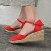 Cao Gót Cói Hở Mũi Quai Gài 6cm - MIMI