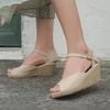 Cao Gót Cói Hở Mũi Quai Gài 6cm - MIMI