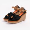 Sandal Cói Đế Xuồng Phối Quai Nơ 8cm - MISS GRAY